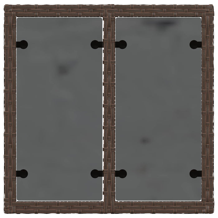 Set de canapea 6 buc. Maro și roșu Ratan poli și Oțel WALTI