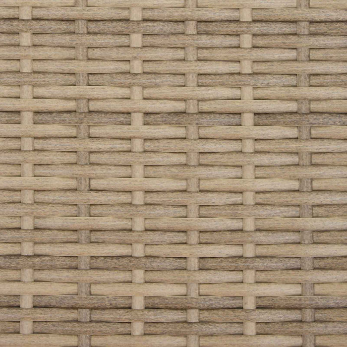 Set de canapea 6 buc. Bej și alb crem Ratan poli și Oțel WALTI