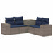 Set de canapea 5 buc. Gri și albastru marin 200 x 200 x 85 cm - WALTI WALTI