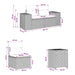 Set de canapea 5 buc. Gri și albastru marin 200 x 200 x 85 cm - WALTI WALTI