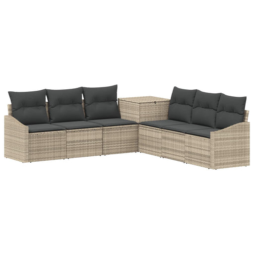 Set de canapea 7 pcs Gri deschis și gri închis - WALTI WALTI
