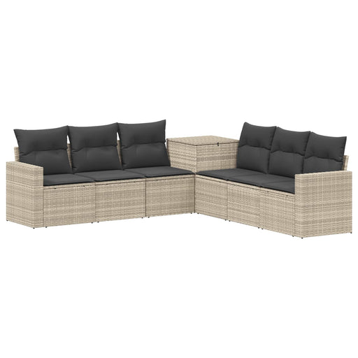 Set de canapea 7 pcs Gri deschis și gri închis - WALTI WALTI