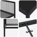 Set de masă pentru grădină 5 pcs Negru poliratan - WALTI WALTI