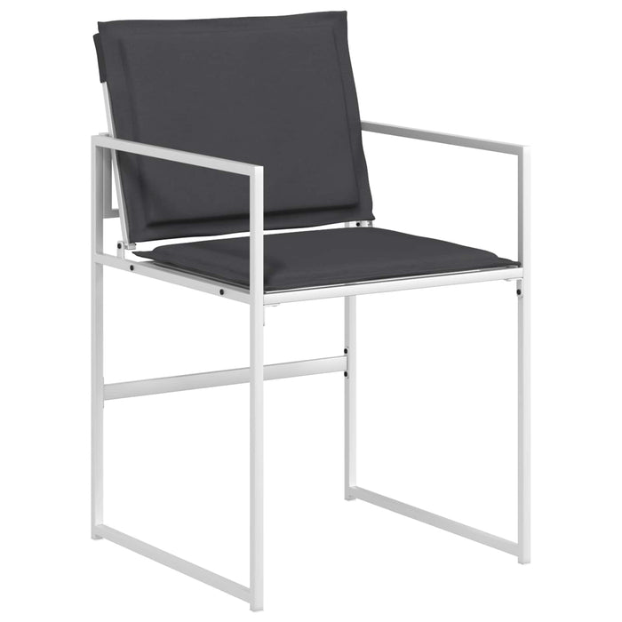 Set de masă pentru grădină 5 pcs Alb și antracit WALTI