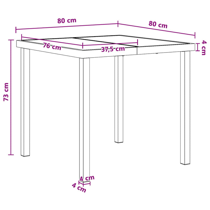 Set de masă pentru grădină 5 pcs Alb și antracit WALTI