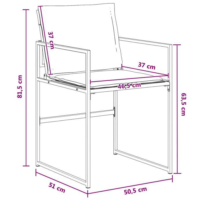 Set de masă pentru grădină 5 pcs Alb și antracit WALTI