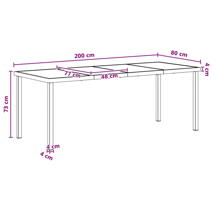 Set de masă pentru grădină 9 pcs Negru și antracit WALTI