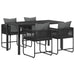 Set de masă pentru grădină 5 pcs Negru și antracit - WALTI WALTI