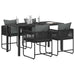 Set de masă pentru grădină 5 pcs Negru și antracit - WALTI WALTI