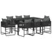 Set de masă pentru grădină 9 pcs Negru și antracit - WALTI WALTI