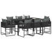 Set de masă pentru grădină 9 pcs Negru și antracit - WALTI WALTI