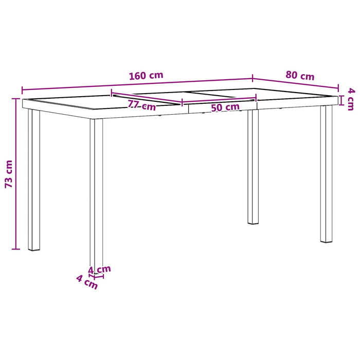 Set de masă pentru grădină 9 pcs Negru și antracit - WALTI WALTI