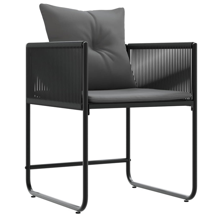 Set de masă pentru grădină 9 pcs Negru și antracit WALTI