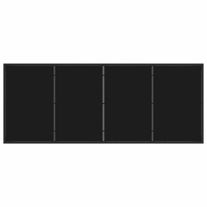 Set dining pentru exterior 9 buc. Negru poliratan WALTI