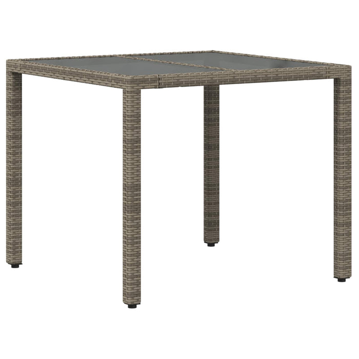 Set dining pentru exterior 3 buc. Gri poliratan WALTI