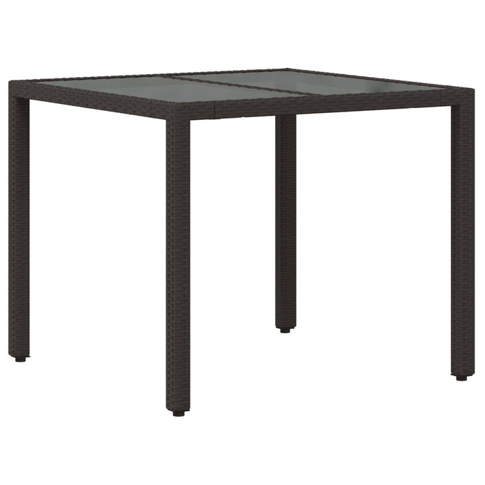 Set dining pentru exterior 5 buc. Negru poliratan WALTI