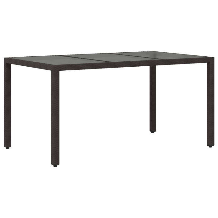 Set dining pentru exterior 5 buc. Negru poliratan WALTI