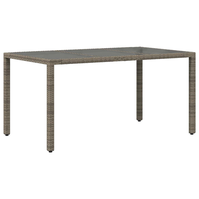 Set dining pentru exterior 5 buc. Gri poliratan WALTI