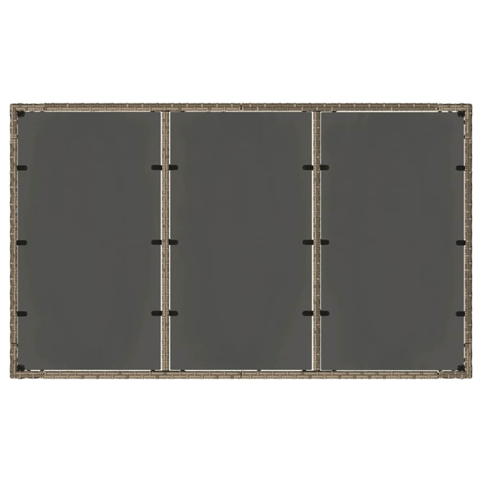 Set dining pentru exterior 7 buc. Gri poliratan WALTI