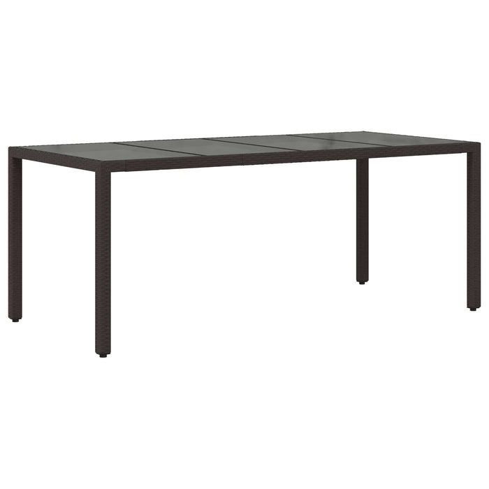 Set dining pentru exterior 9 buc. Negru poliratan WALTI