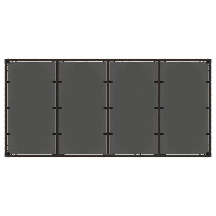 Set dining pentru exterior 9 buc. Negru poliratan WALTI