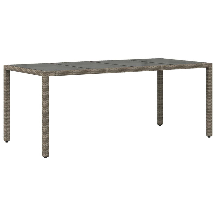 Set dining pentru exterior 9 buc. Gri poliratan WALTI