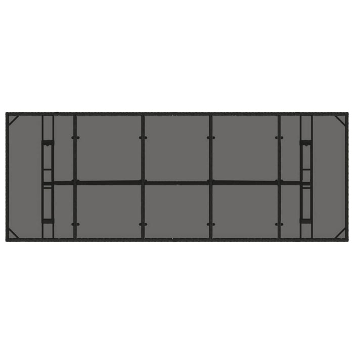 Set dining pentru exterior 9 buc. Negru poliratan WALTI