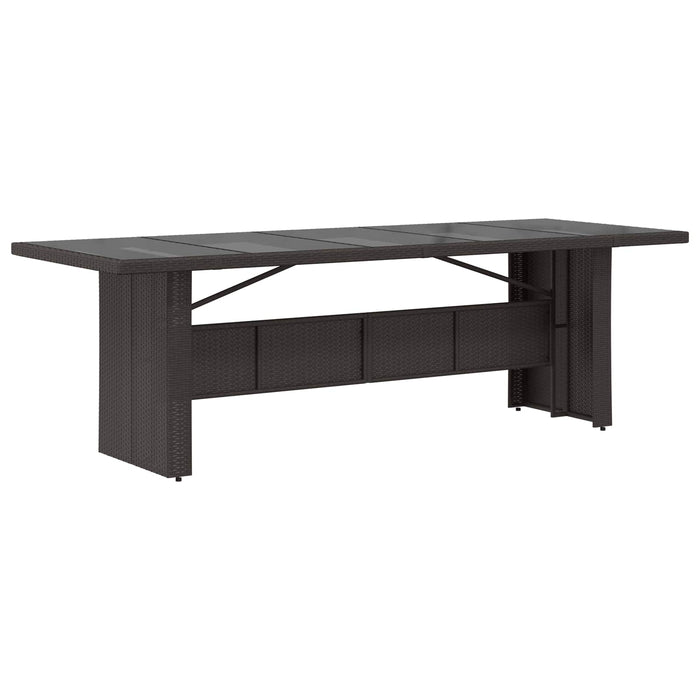 Set dining pentru exterior 11 buc. Negru poliratan WALTI