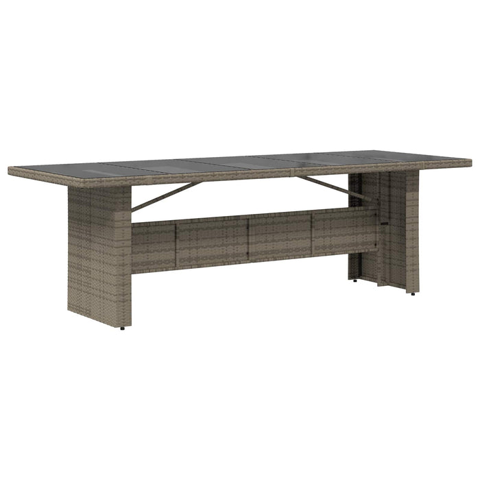 Set dining pentru exterior 9 buc. Gri poliratan WALTI