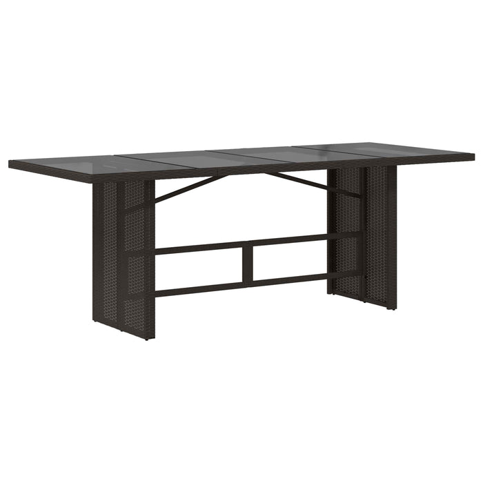 Set dining pentru exterior 7 buc. Negru poliratan WALTI
