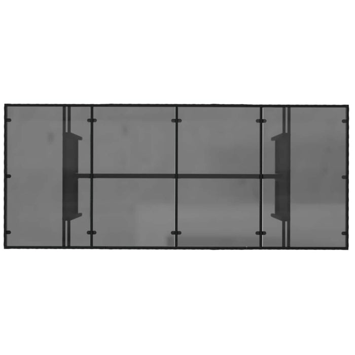 Set dining pentru exterior 7 buc. Negru poliratan WALTI