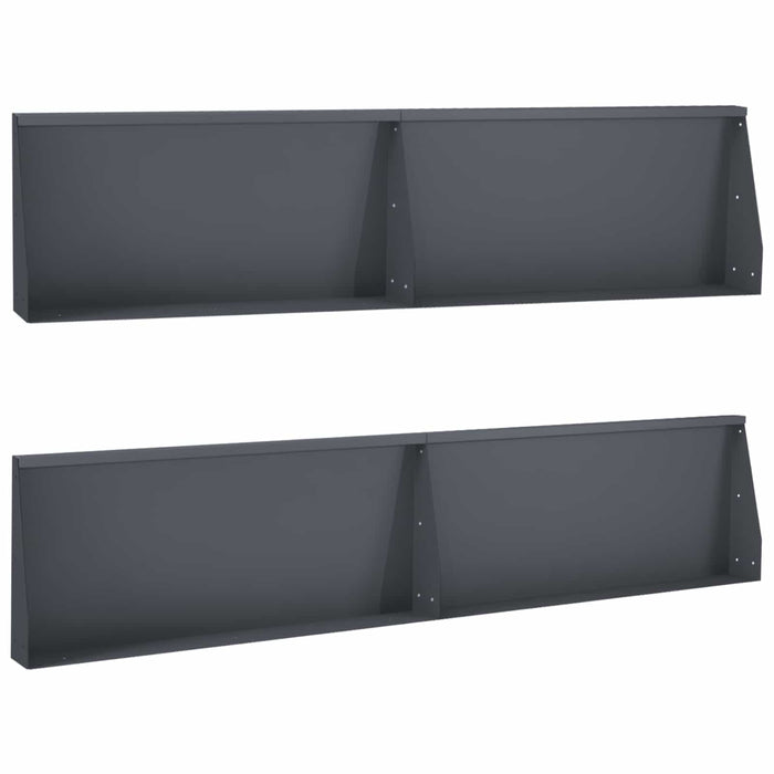 Zid de sprijin 4 buc. 100 x 12 x 30 cm Oțel Antracit WALTI