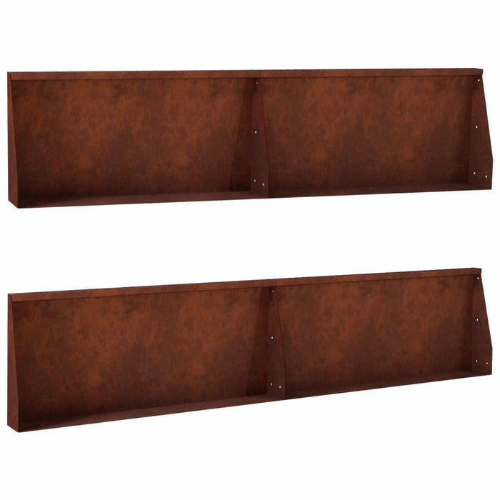 Zid de sprijin 4 buc. 100 x 12 x 30 cm Ruginit WALTI