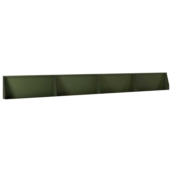 Zid de sprijin 4 buc. 100 x 12 x 40 cm Oțel Verde măsliniu WALTI
