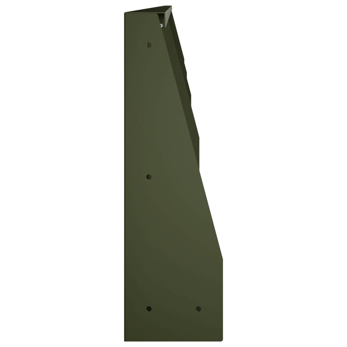 Zid de sprijin 4 buc. 100 x 12 x 40 cm Oțel Verde măsliniu WALTI