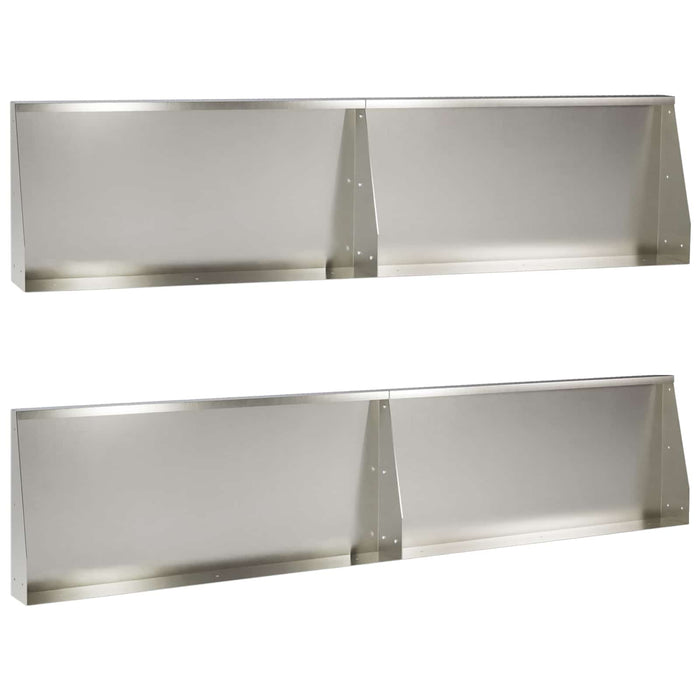 Zid de sprijin 4 buc. 100 x 12 x 40 cm Oţel inoxidabil Argintiu WALTI
