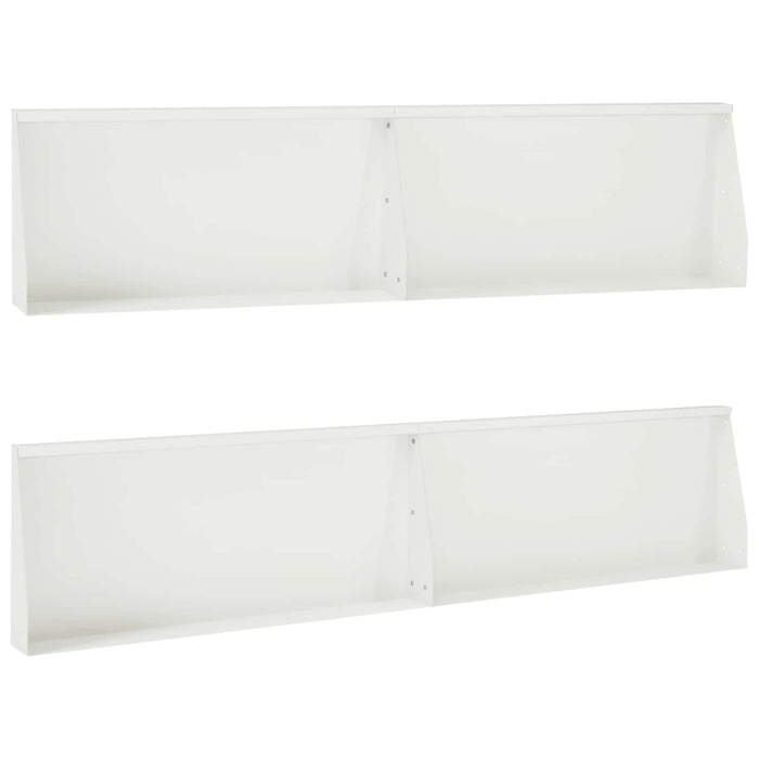 Zid de sprijin 4 buc. 100 x 12 x 50 cm Oțel Alb WALTI