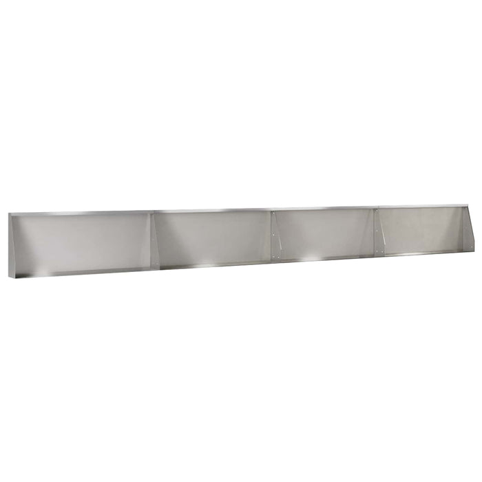 Zid de sprijin 4 buc. 100 x 12 x 50 cm Oţel inoxidabil Argintiu WALTI