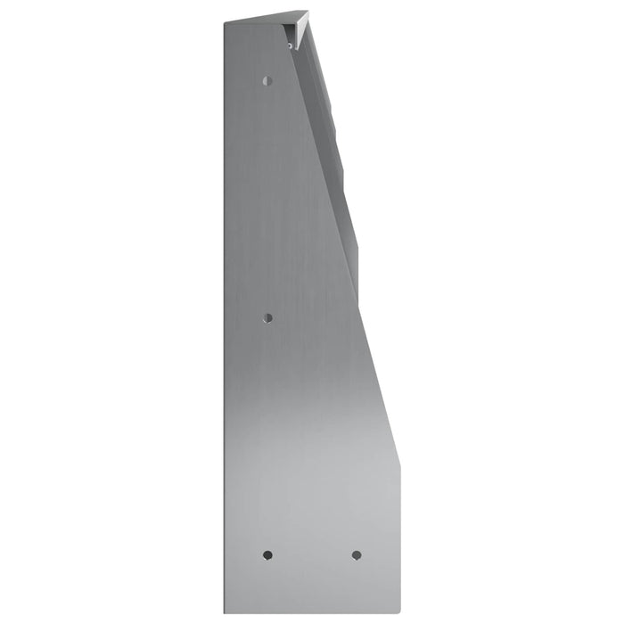 Zid de sprijin 4 buc. 100 x 12 x 50 cm Oțel Galvanizat Argintiu WALTI