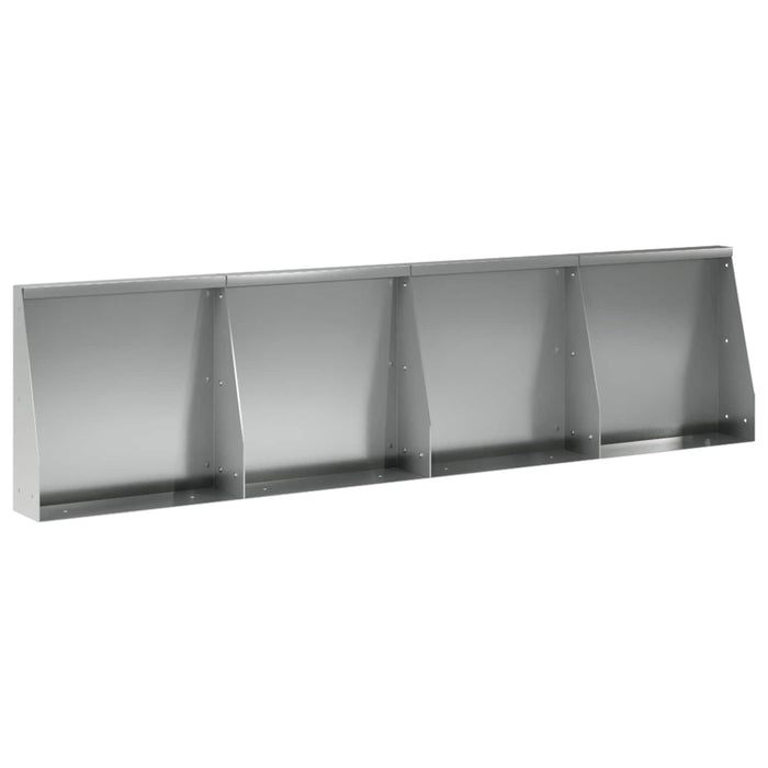 Zid de sprijin 4 buc. 40 x 12 x 30 cm Oțel Galvanizat Argintiu WALTI