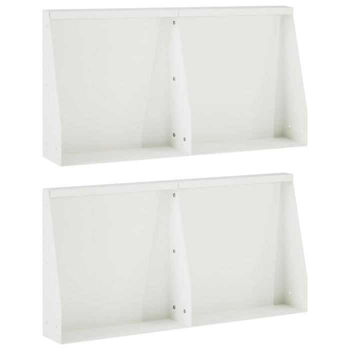 Zid de sprijin 4 buc. 40 x 12 x 40 cm Oțel Alb WALTI