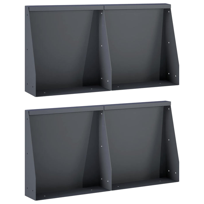 Zid de sprijin 4 buc. 40 x 12 x 40 cm Oțel Antracit WALTI