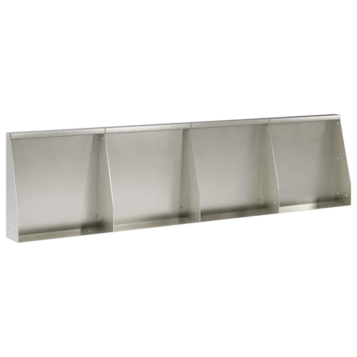 Zid de sprijin 4 buc. 40 x 12 x 40 cm Oţel inoxidabil Argintiu WALTI
