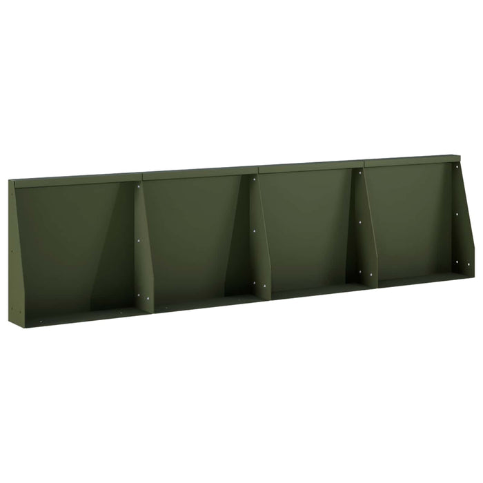 Zid de sprijin 4 buc. 40 x 12 x 50 cm Oțel Verde măsliniu WALTI