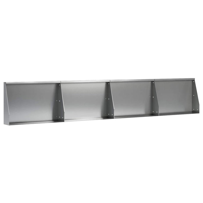 Zid de sprijin 4 buc. 60 x 12 x 30 cm Oțel Galvanizat Argintiu WALTI