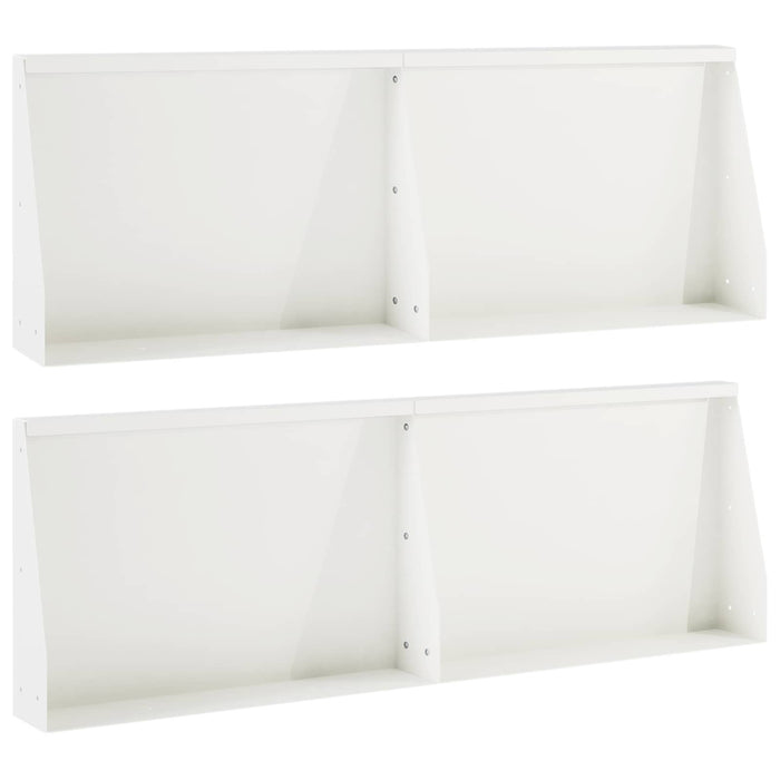 Zid de sprijin 4 buc. 60 x 12 x 40 cm Oțel Alb WALTI