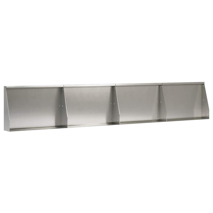 Zid de sprijin 4 buc. 60 x 12 x 40 cm Oţel inoxidabil Argintiu WALTI