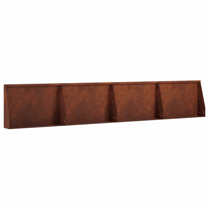 Zid de sprijin 4 buc. 60 x 12 x 40 cm Ruginit WALTI