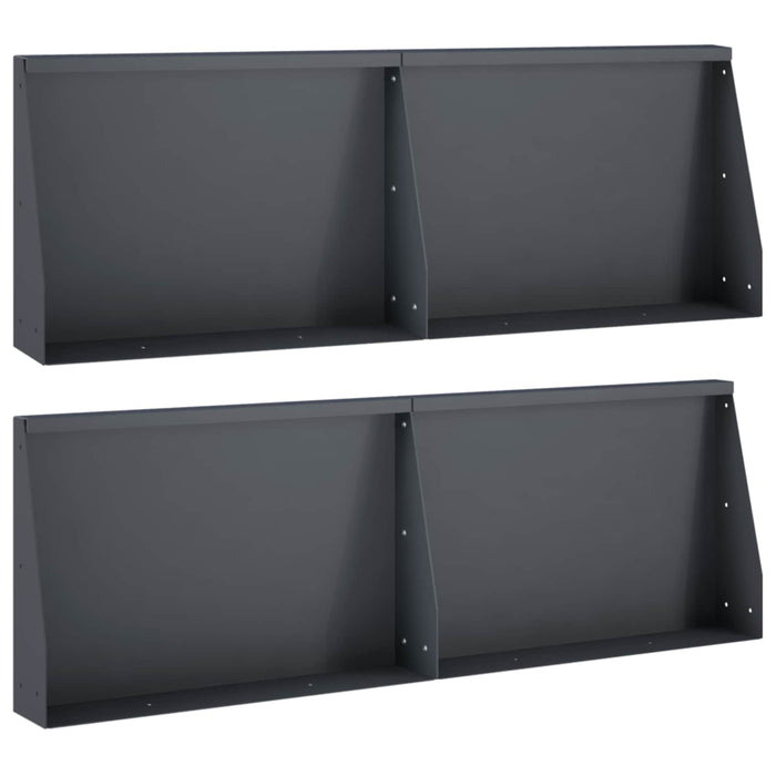 Zid de sprijin 4 buc. 60 x 12 x 50 cm Oțel Antracit WALTI