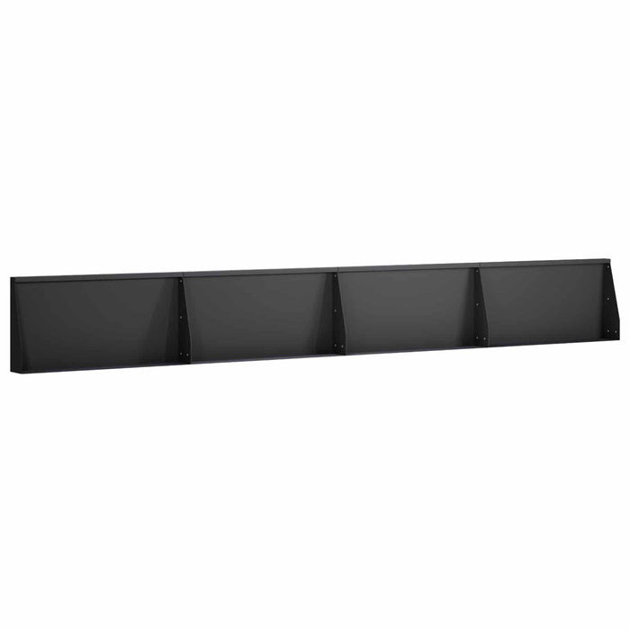 Zid de sprijin 4 buc. 80 x 12 x 30 cm Oțel Negru WALTI